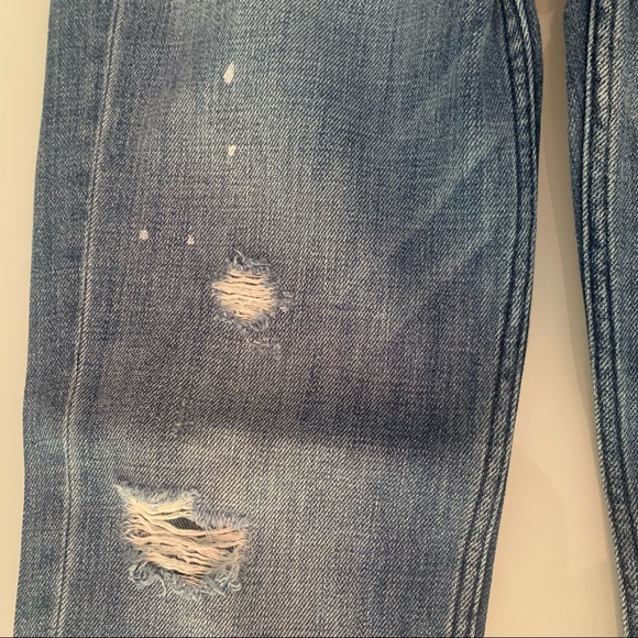 Abercrombie & Fitch Boyfriend Jeans with Rips and Paint Splatters — Size 25 - Picture 3 of 8
